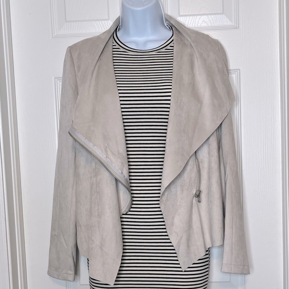 NWT Philosophy faux leather jacket lightweight asymmetrical - Picture 1 of 13